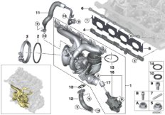 Turbosprężarka ze smarowaniem (11_5510) dla MINI F56 Cooper S 3-drzwiowy ECE