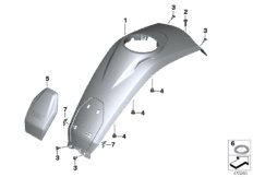 Osłona zbiornika środkowa (46_1498) dla BMW R 1200 GS (0A41) BRA