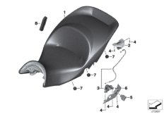 Siedzenie Exclusive (77_0824) dla BMW K 1600 GTL Excl. (0603, 0613) ECE