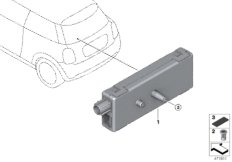 Elem. poj. wzmacniacza antenowego (65_2851) dla MINI Cabrio F57 Cooper D Cabrio ECE
