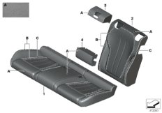 Ind. obicie fotela komf. skórą (91_1371) dla BMW X6 F16 X6 28iX SAC ECE