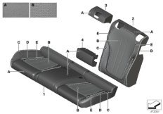 Ind. obicie fotela komf. skórą klimat. (91_1373) dla BMW X6 F16 X6 35i SAC USA