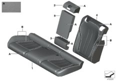 Ind. obicie fotela komf. skórą (91_1386) dla BMW X6 M F86 X6 M SAC ECE