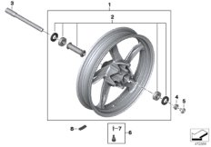 Przednie koło (36_2321) dla BMW G 310 R (0G01, 0G11) ECE