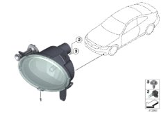 Lampa przeciwmgłowa (63_1778) dla BMW 4' F33 LCI 425d Cab ECE