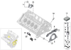 Skrzynia korbowa cylind./Elementy dod. (11_4164) dla BMW 6' F12 LCI 650i Cab ECE