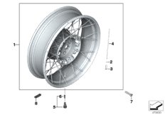 Koło szprychowe tylne (77_0841) dla BMW R nineT Scrambler (0J31, 0J33) USA