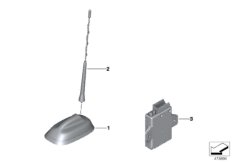 Elementy pojedyncze anteny (65_2611) dla MINI F56 Cooper S 3-drzwiowy ECE