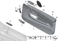 Tapicerka drzwi przednich (51_3760) dla BMW 4' F82 M4 LCI M4 CS Cou ECE