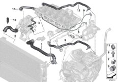 Węże płynu chłodzącego układu chłodzenia (17_1060) dla MINI Cabrio F57 Cooper S Cabrio ECE