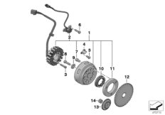 Wolne koło rozrusznika prądnicy (12_1066) dla BMW C1 200 (0192) ECE