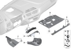 Elementy dod. tablicy przyrządów na dole (51_4198) dla BMW 1' F52 125i Lim CHN