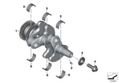 Wał korbowy z łożyskiem (11_6698) dla BMW F 750 GS (0B28) BRA