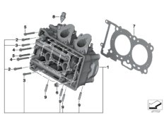 Głowica cylindrów/elementy dod. (11_5058) dla BMW C 650 GT 16 (0C05, 0C15) ECE