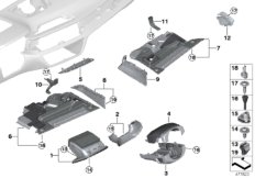 Elementy dod. tablicy przyrządów na dole (51_2954) dla BMW 7' G12 LCI 750iX Lim USA
