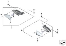 Lampy kierunkowskazów z tyłu (63_1523) dla BMW S 1000 R 17 (0D52, 0D62) USA