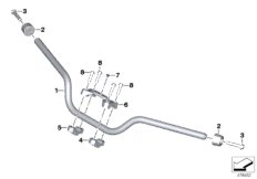 Kierownica (32_2507) dla BMW F 850 GS Adv. (0K01, 0K03) USA