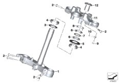 Mostek widełek dolny / górny (31_1356) dla BMW F 850 GS (0B09, 0B19) ECE