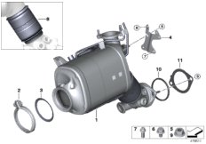 Katalizator/Przeciwpyłk. filtr paliwowy (18_1253) dla BMW X3 G01 X3 M40dX SAV ECE