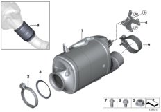 Katalizator/Przeciwpyłk. filtr paliwowy (18_1236) dla BMW X3 G01 X3 30dX SAV RUS