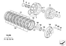 Sprzęgło - Elementy pojedyncze (21_0155) dla BMW F 650 CS 02 (0174,0184) ECE