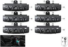 Zespół przełączników konsoli środkowej (61_5340) dla MINI F55 One First 5-drzwiowy ECE