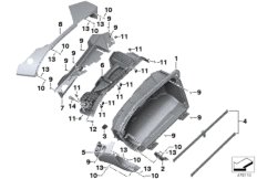 Kufer boczny, część dolna (46_1341) dla BMW R 1250 RT 19 (0J61, 0J63) ECE