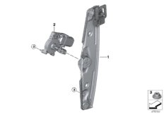 Mechanizm szyby drzwi tylnych (51_4680) dla BMW 1' F52 120i Lim CHN