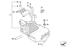 Podstawa pod akumulator (61_0287) dla BMW K 1200 LT 99 (0545,0555) ECE