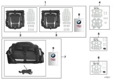 Pozostałe elem. związane z syst. bagażn. (77_0871) dla BMW R 1200 GS Adve. 08 (0380,0390) USA