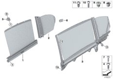 Roleta przeciwsłoneczna drzwi tylna (51_4743) dla BMW 5' G30 520d Lim ECE
