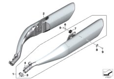 Instalacja tłumika (18_1244) dla BMW K 1600 Bagger (0F51, 0F53) ECE