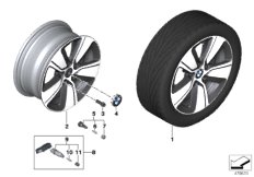 Koło BMW stop lekk.szpr.gw.544 - 16'' (36_2397) dla BMW 1' F52 Saloon 118i Lim CHN