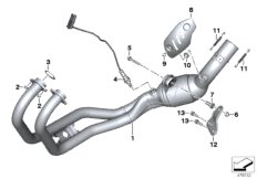 Kolektor wydechowy (18_1248) dla BMW F 800 GT 17 (0B53, 0B63) ECE