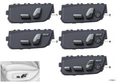Przełącznik regulacji siedzenia kierowcy (61_5381) dla BMW 6' G32 GT 640iX Gra ECE