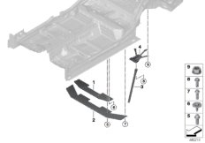 Usztywnienie karoserii, tylna część (51_4340) dla BMW 5' G30 520d Lim ECE