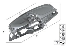 Tapicerka deski rozdzielczej (51_4172) dla BMW 5' G31 520d Tou ECE