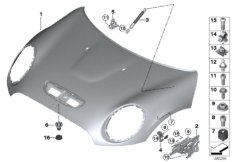 Klapa przednia/Elementy dod. (41_2286) dla MINI Cabrio F57 Cooper S Cabrio ECE