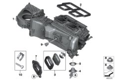 Części obudowy klimatyzacji (64_1878) dla BMW 3' F34 GT 320dX Gra ECE