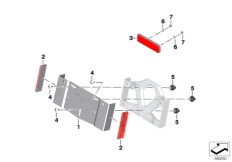 Wspornik tabl. rej Chiny, reflektory (63_1742) dla BMW S 1000 R (0D42) BRA