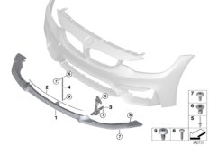 Spojler przedni (51_5553) dla BMW 4' F82 M4 LCI M4 CS Cou ECE