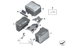 System bagaży R 1200 GS (03_4201) dla BMW R 1200 GS 17 (0A51, 0A61) ECE