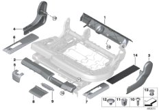Siedzenie z tyłu, osłony siedzenia (52_3893) dla BMW X5 F15 X5 50iX 4.4 SAV ECE