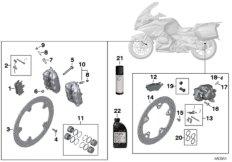Przegląd hamulców (02_0125) dla BMW R 1200 RT (0A03, 0A13) ECE