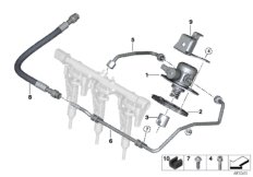 Pompa wysokociśnieniowa/przewody (13_1566) dla MINI Cabrio F57 Cooper S Cabrio ECE