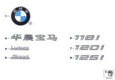 Emblematy / Ciągi napisów (51_5632) dla BMW 1' F52 118i Lim CHN