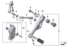 Zewnętrzne elementy skrzyni biegów (23_1342) dla BMW R 1200 GS Adve. (0A32) THA