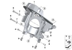 Belka przednia (46_1976) dla BMW G 310 GS (0G02, 0G12) ECE