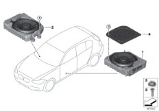 Głośnik niskotonowy centralny (65_2909) dla BMW 1' F52 125i Lim CHN