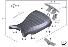 Kanapa jednoosobowa do bagażnika (77_0934) dla BMW R nineT 16 (0J01, 0J03) ECE